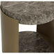 Cavette 21 X 19 inch Marble Look / Dark Emperador Outdoor End Table